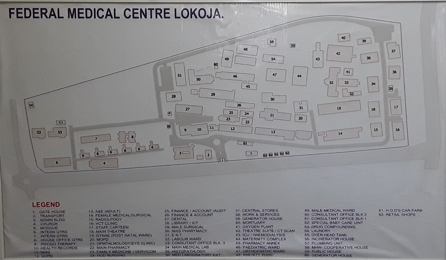 Map of the hospital